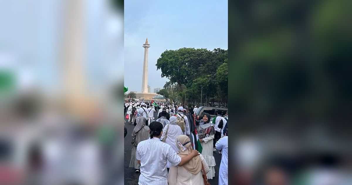 Puan, JK hingga Anies Hadiri Aksi Bela Palestina di Monas