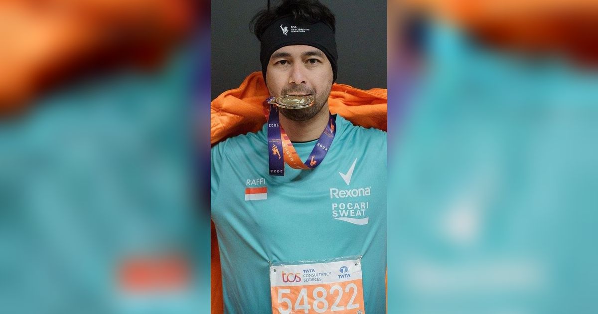 Potret Raffi Ahmad Berhasil Marathon 42 KM di New York 'Alhamdulillah Sehat Walafiat Tanpa Cedera'