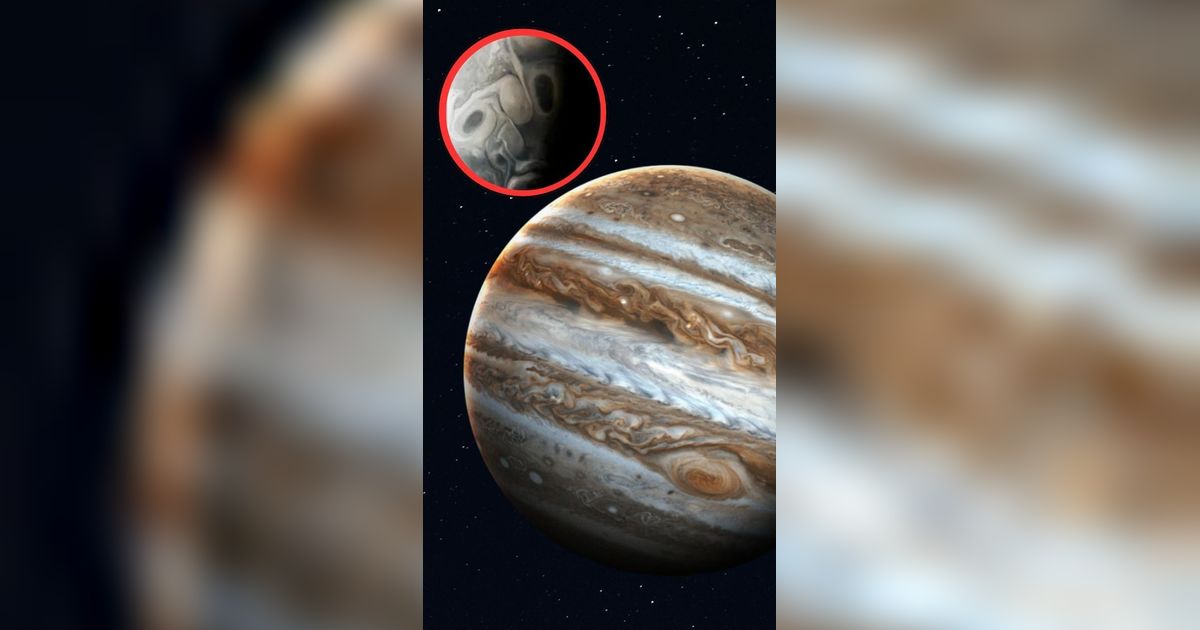 Planet Jupiter Tertangkap Kamera Berbentuk Menyeramkan, Terlihat Ada Gambar Wajah yang Misterius