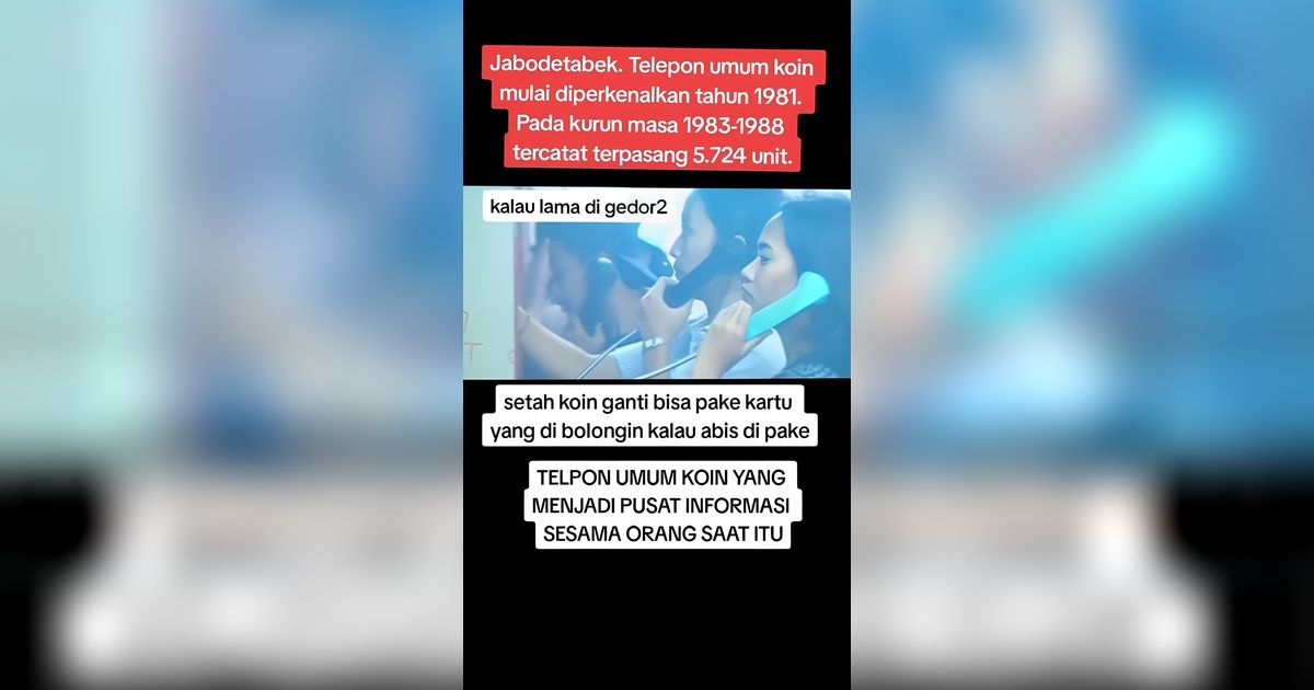 Foto Jadul Antrean di Telepon Umum Tahun 1980-an, Auto Panik Kalau Lama Digedor Warga