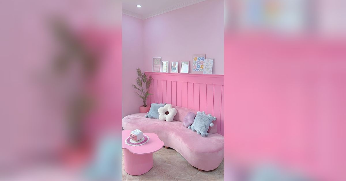 Unik Banget, Deretan Foto Sudut Nongkrong di Rumah yang Serba Pink
