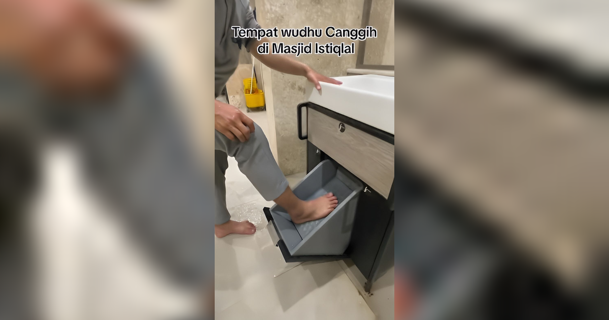 Viral Wastafel Wudhu Canggih di Masjid Istiqlal, Membasuh Kaki Lebih Friendly