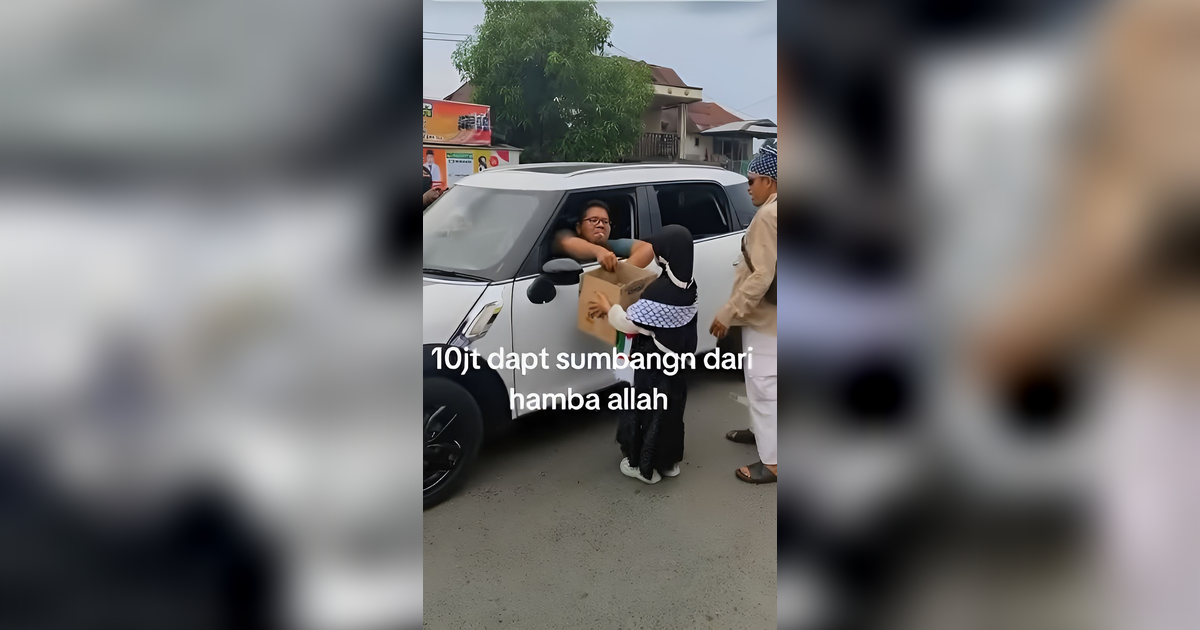 Aksi Pengendara Santai Berikan Sumbangan Rp10 Juta untuk Palestina ini Bikin Heboh