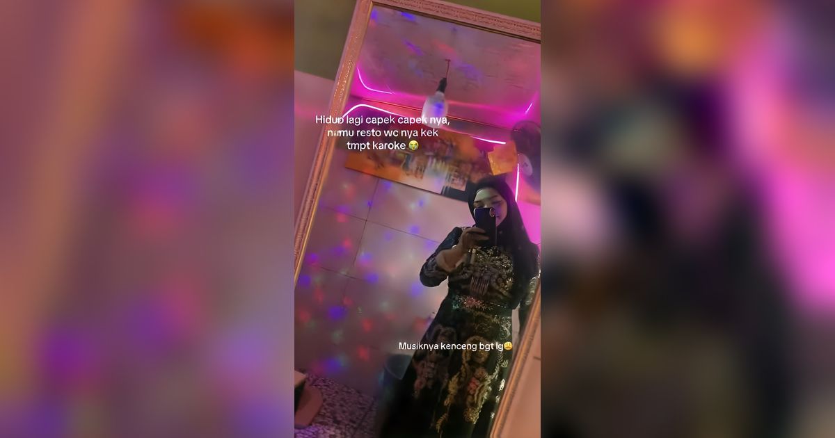 Momen Wanita Masuk Toilet Restoran Serasa Tempat Karaoke, Ada Speaker hingga Lampu Kelap-kelip