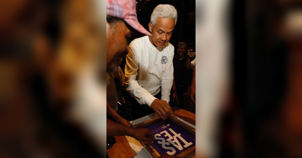 Cara Relawan Dukung dan Menangkan Ganjar-Mahfud, Bikin Kaos 'Sat Set' 'Tas Tes'