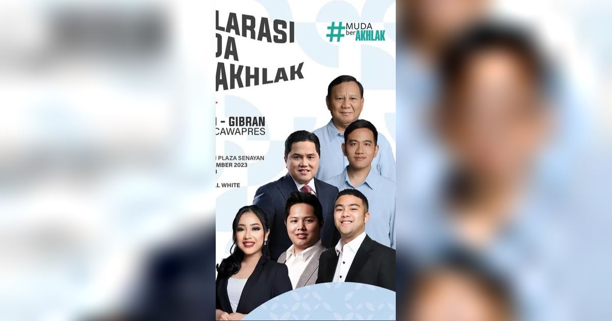 Penjelasan Erick Thohir Soal Wajahnya Terpampang di Poster Kampanye Gibran Prabowo