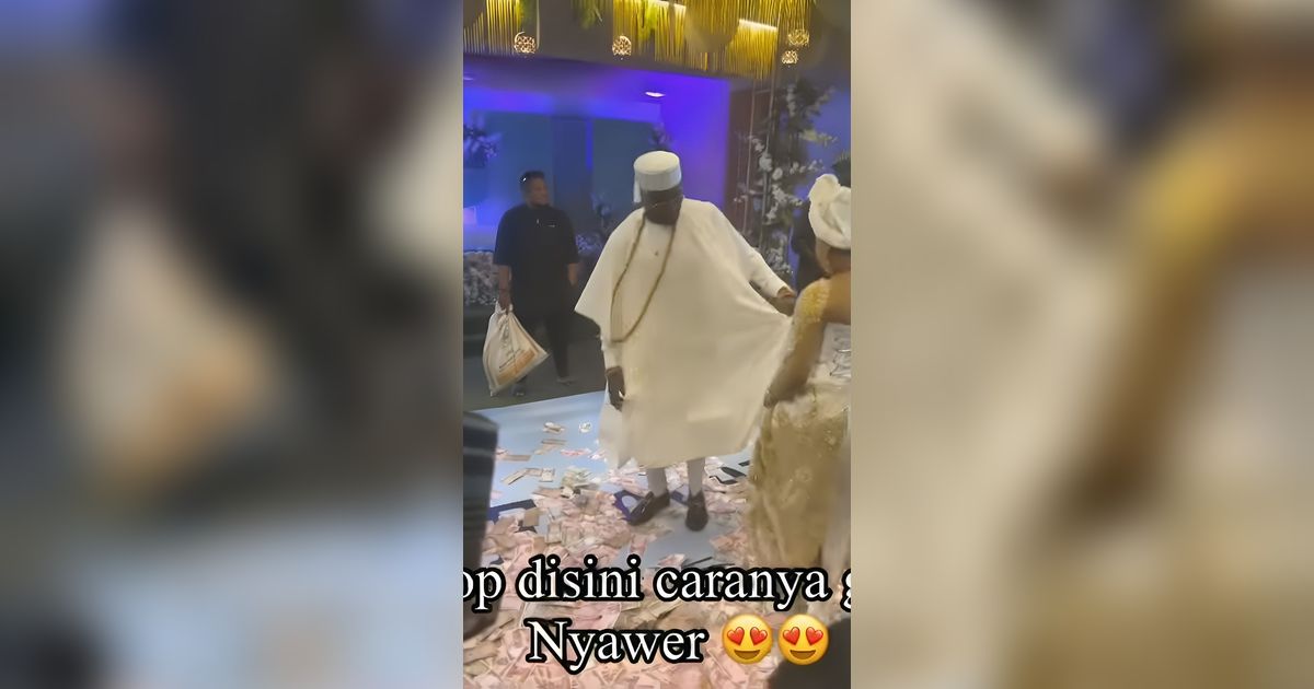 Momen Wanita Sunda yang Dinikahi Pria Nigeria Bagikan Video Pergi Kondangan di Afrika, Pengantin Disawer Uang Sekarung