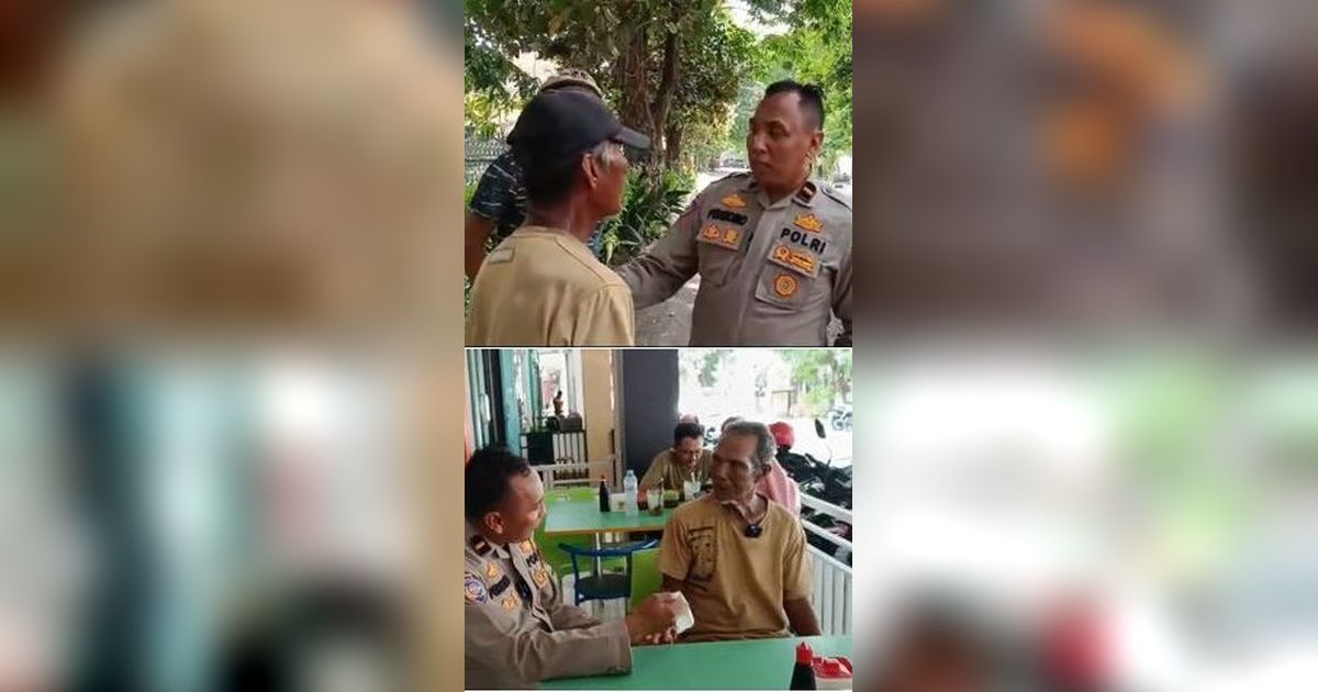 Ajak Makan hingga Antarkan ke Rumah, Begini Momen Haru Polisi saat Bantu Pria Tua di Jalanan