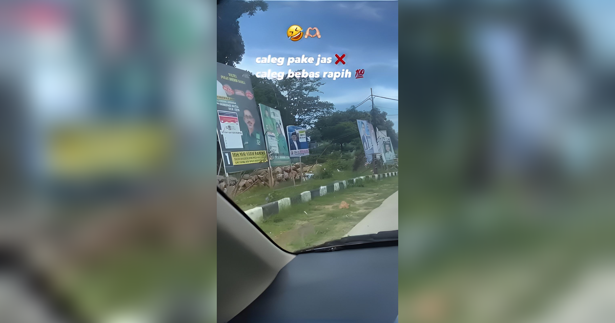 Foto Baliho Nyeleneh 'Caleg Pasrah', Tampil Ala Kadarnya