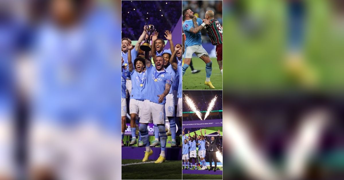 FOTO: Momen Manchester City Raih Juara Dunia Antarklub 2023 Diwarnai Perkelahian Kyle Walker dan Felipe Melo