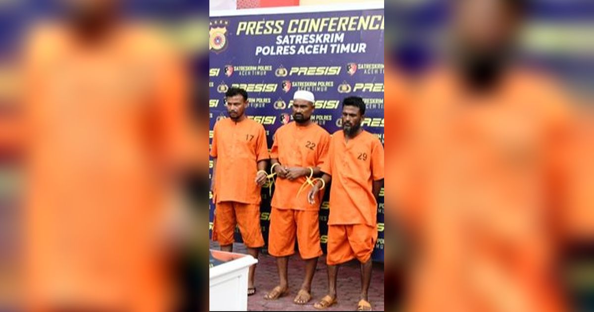 Tiga Warga Rohingya Jadi Tersangka Penyelundupan Manusia di Aceh Timur