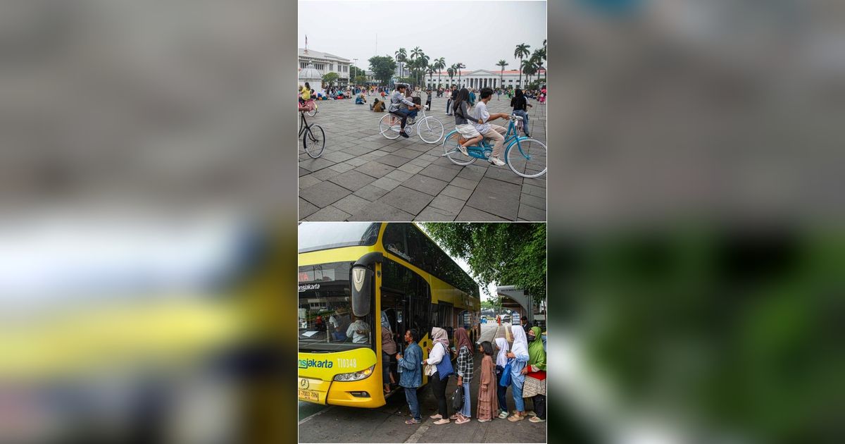 FOTO: Menikmati Keseruan Musim Liburan Nataru di Kota Tua hingga Keliling Jakarta Naik Bus Tingkat Gratis Transjakarta