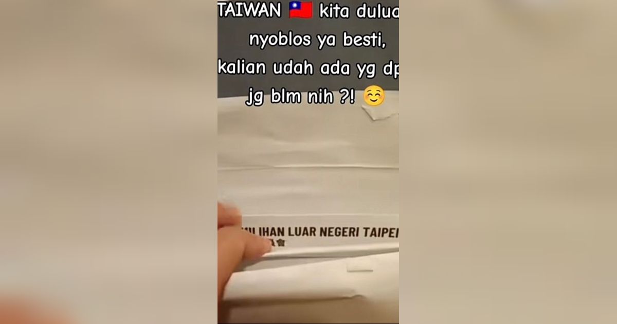 Viral Video TKI Taiwan Dapat Surat Suara Pemilu 2024 Lebih Awal, Ini Penjelasan KPU