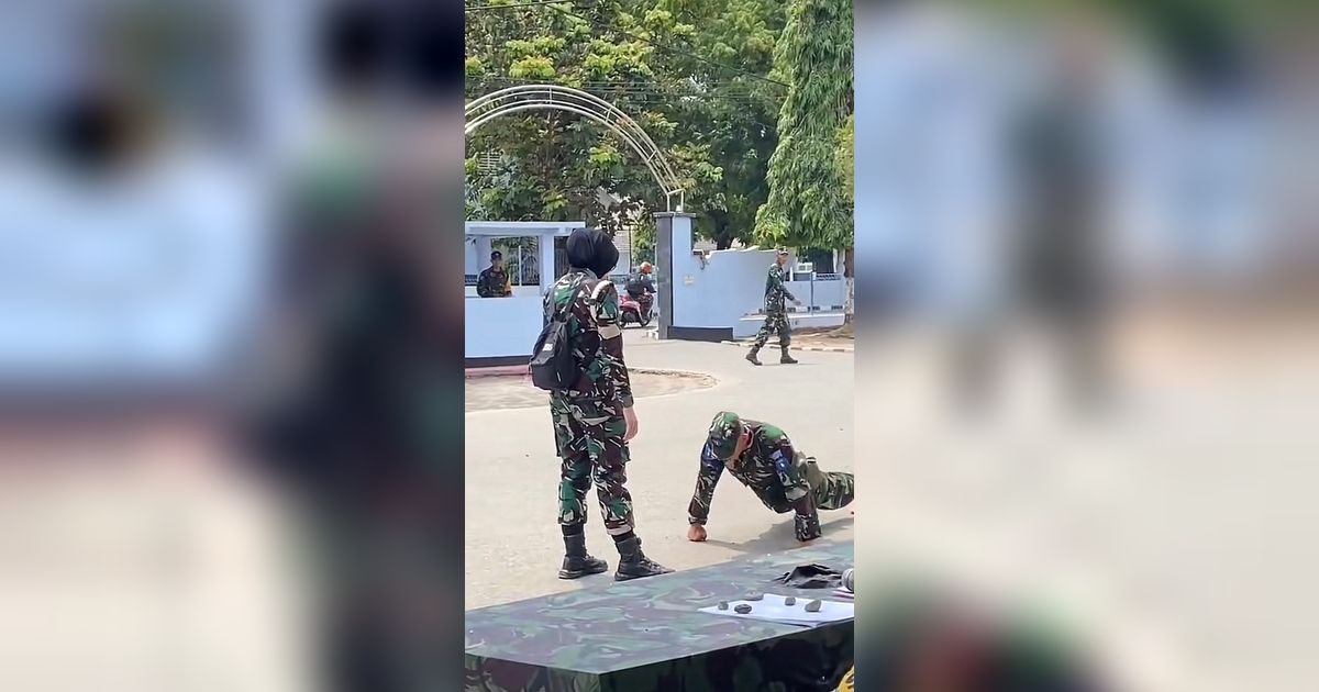 Momen Kakak Cewek Prajurit TNI Kunjungi Adik yang Jalani Semaba, Adik Langsung Hormat dan Push-up