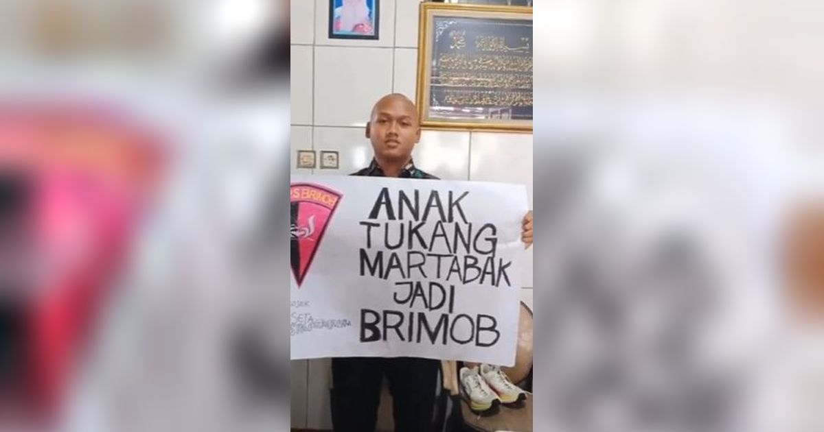 Bikin Bangga, Anak Tukang Martabak Jadi Anggota Brimob Sosoknya Pangling Jadi Gagah dan Tampan