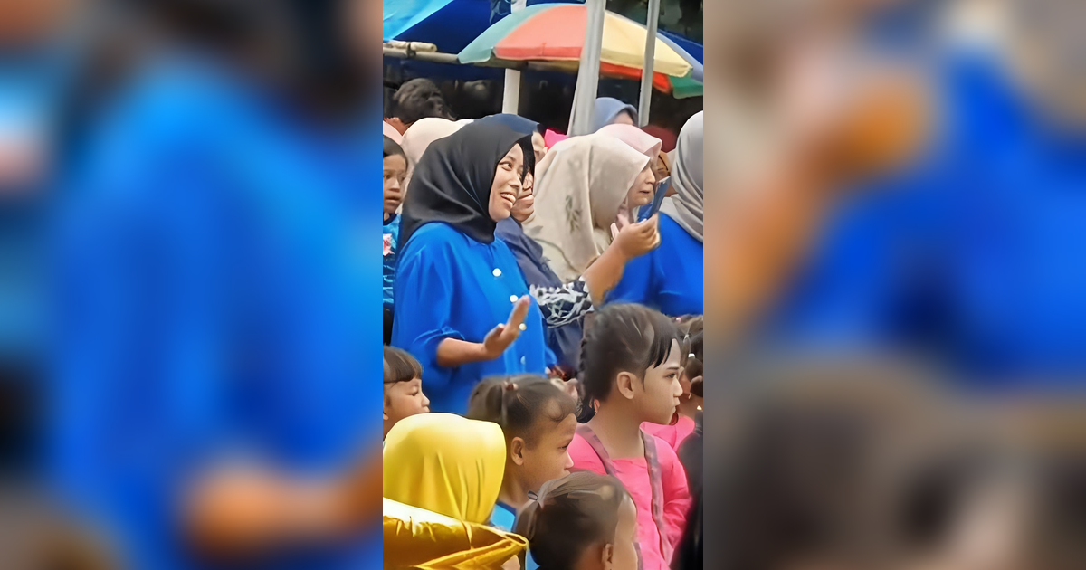 Emak-Emak Ikut Menari Ketika Anaknya Tampil Lomba, Ekspresinya Seru Abis!