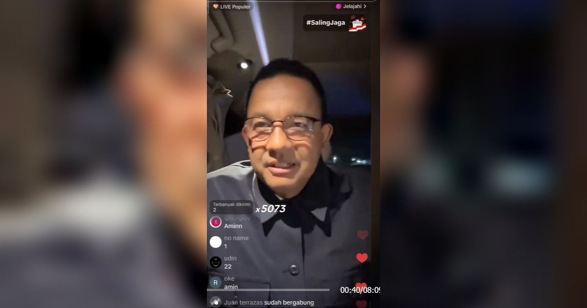 Anies Live TikTok, Bakal Dikemanakan 'Gift' dari Netizen?