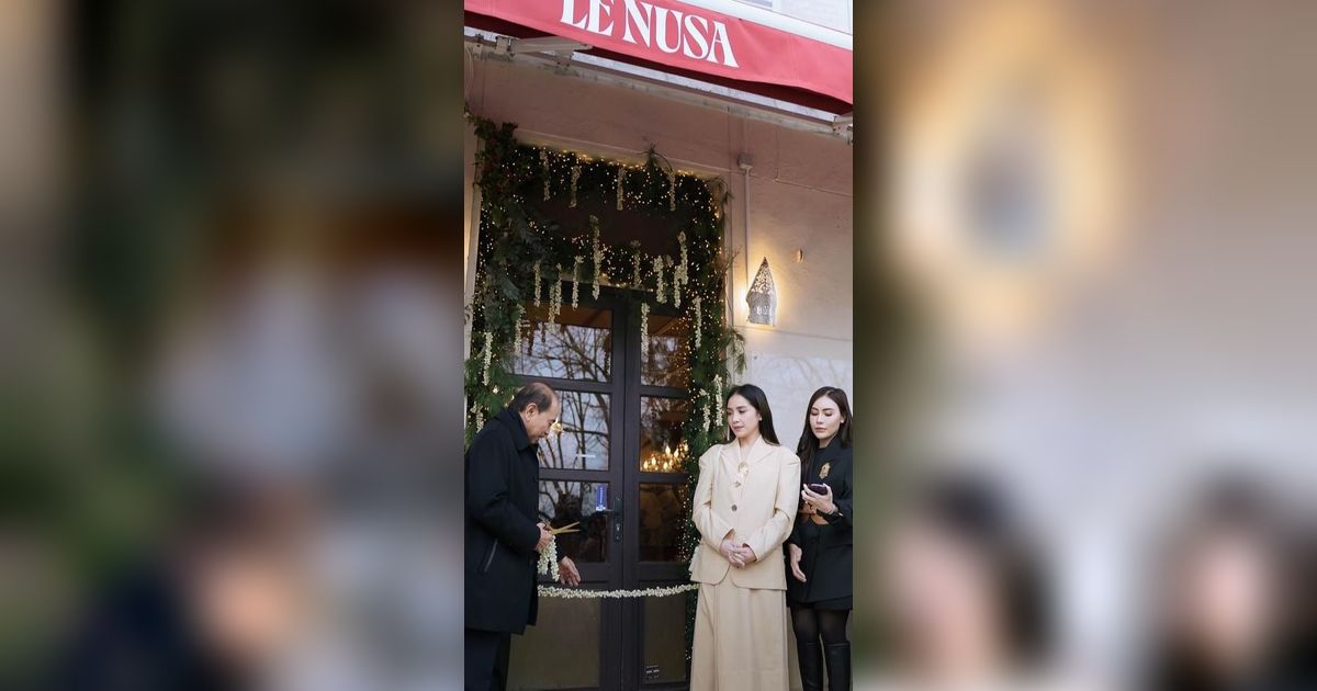 Intip Penampilan Nagita Slavina saat Pembukaan Restoran di Paris, Elegan Banget Bak Lady Bos
