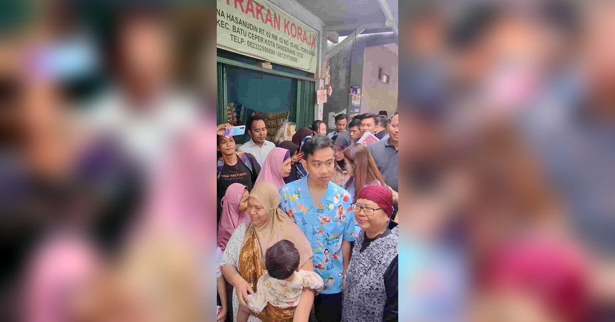Kampanye sambil Bagi-Bagi Susu, Gibran Dikenalkan Airin ke Warga Tangerang