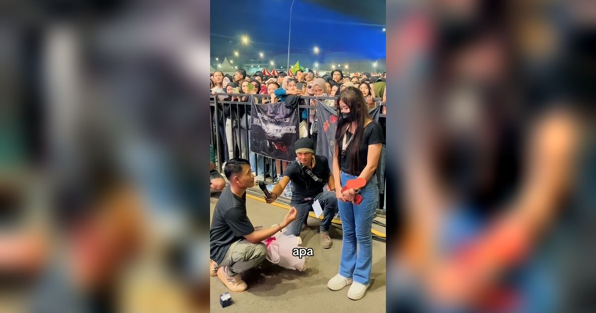 Viral Cowok Lamar Kekasih saat Konser Endingnya Nyesek Banget, Ditolak di Depan Puluhan Ribu Penonton