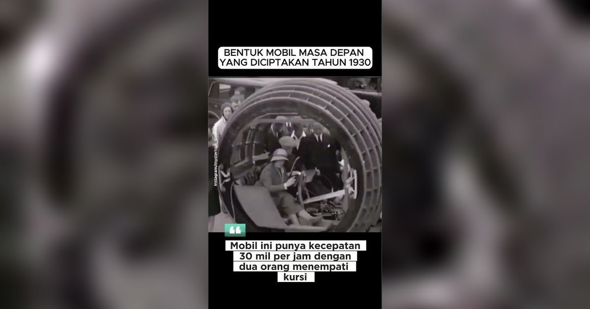 VIDEO: Bentuk Mobil Masa Depan yang Diciptakan Tahun 1930