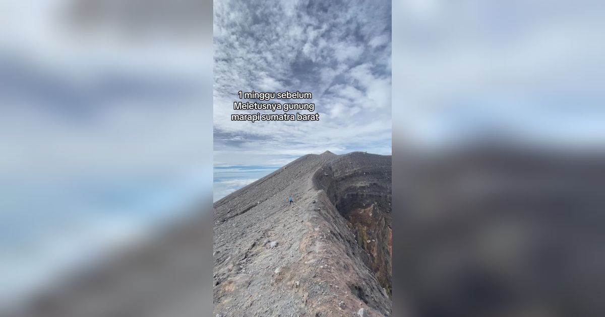 VIDEO: Penampakan Kawah Gunung Marapi Sebelum Erupsi