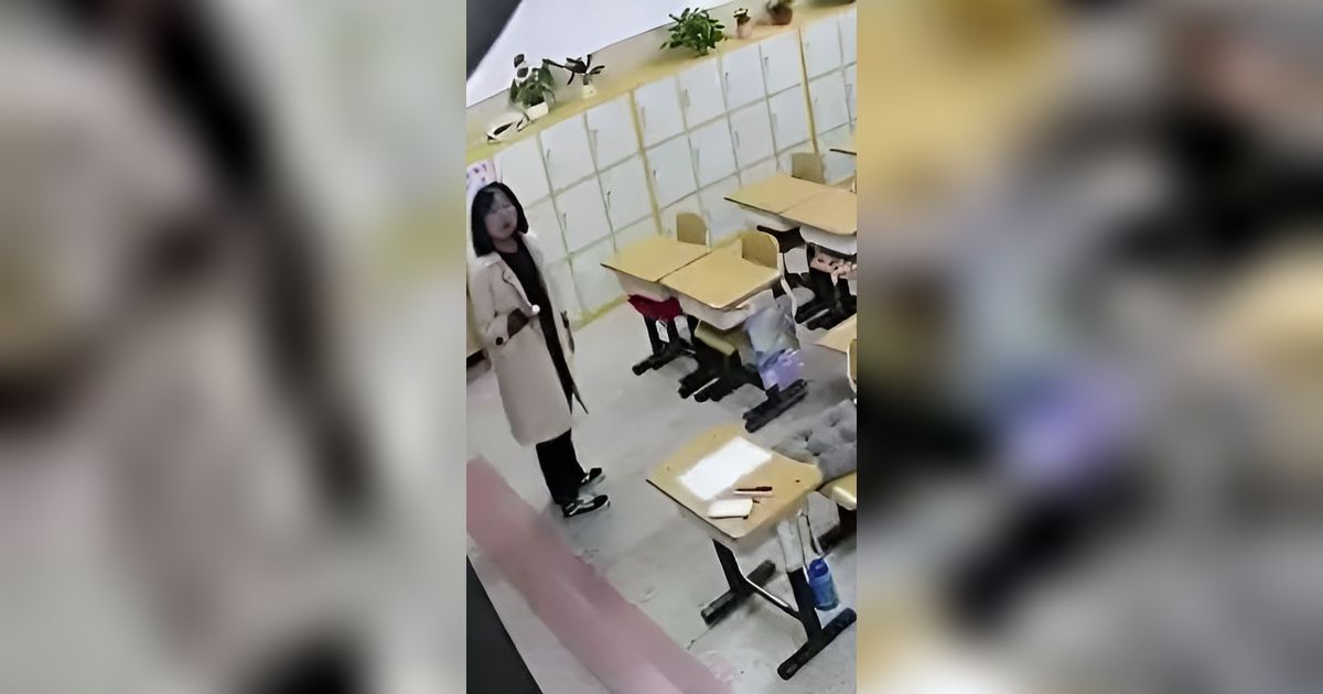 Bikin Merinding, Guru Terekam CCTV Mengajar Tengah Malam Tanpa Siswa