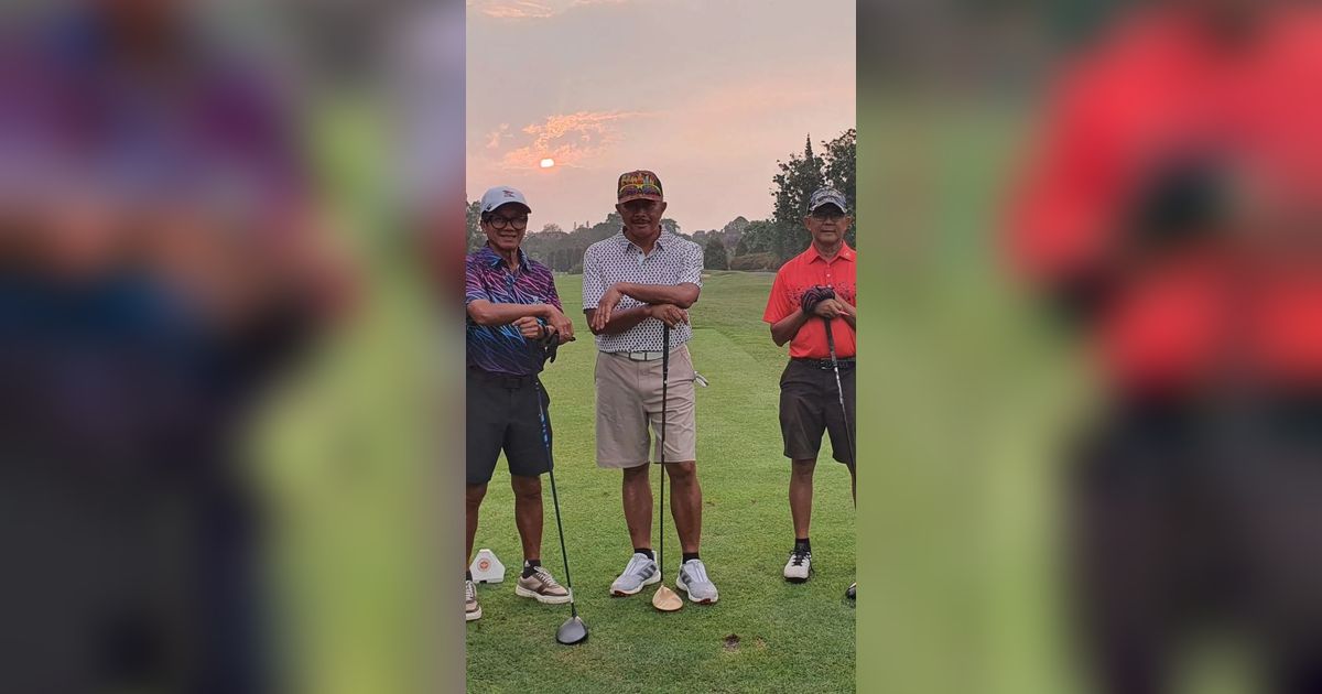 Potret Gagah Berkumis Tipis Pensiunan Jenderal Polisi saat Bermain Golf 'Alhamdulillah Ketemu Sobat Baru dan Sobat Lama Bro'
