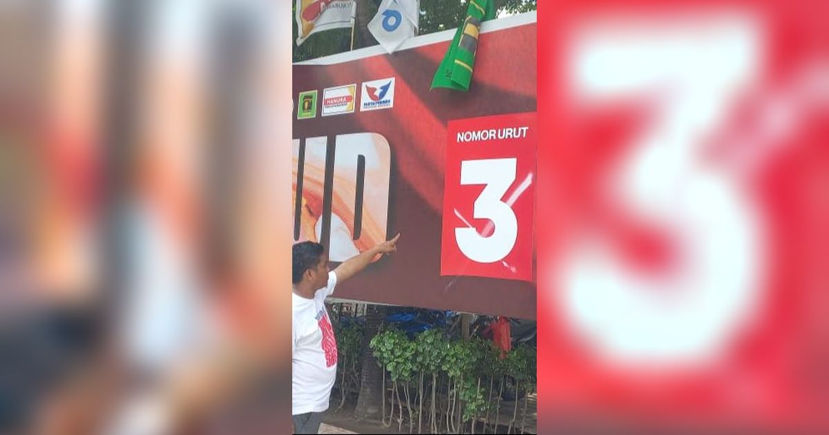 Baliho Ganjar-Mahfud di Posko TPD Sulsel Jadi Sasaran Vandalisme