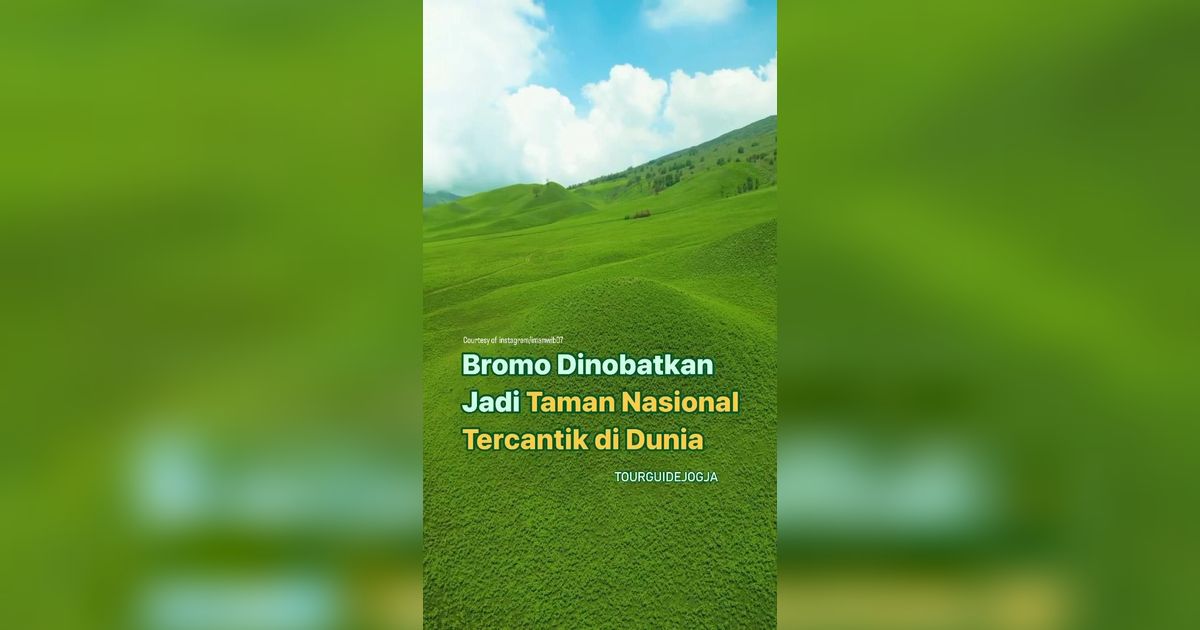 VIDEO: Bromo dinobatkan jadi Taman Nasional Tercantik di Dunia, Ini Potretnya