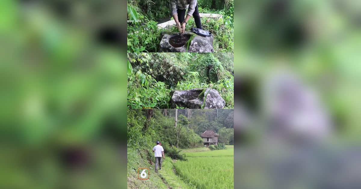 Airnya Dipercaya Bikin Awet Muda, Batu Lesung di Tengah Sawah Lampung Diperkirakan Berusia Hampir 1.000 Tahun