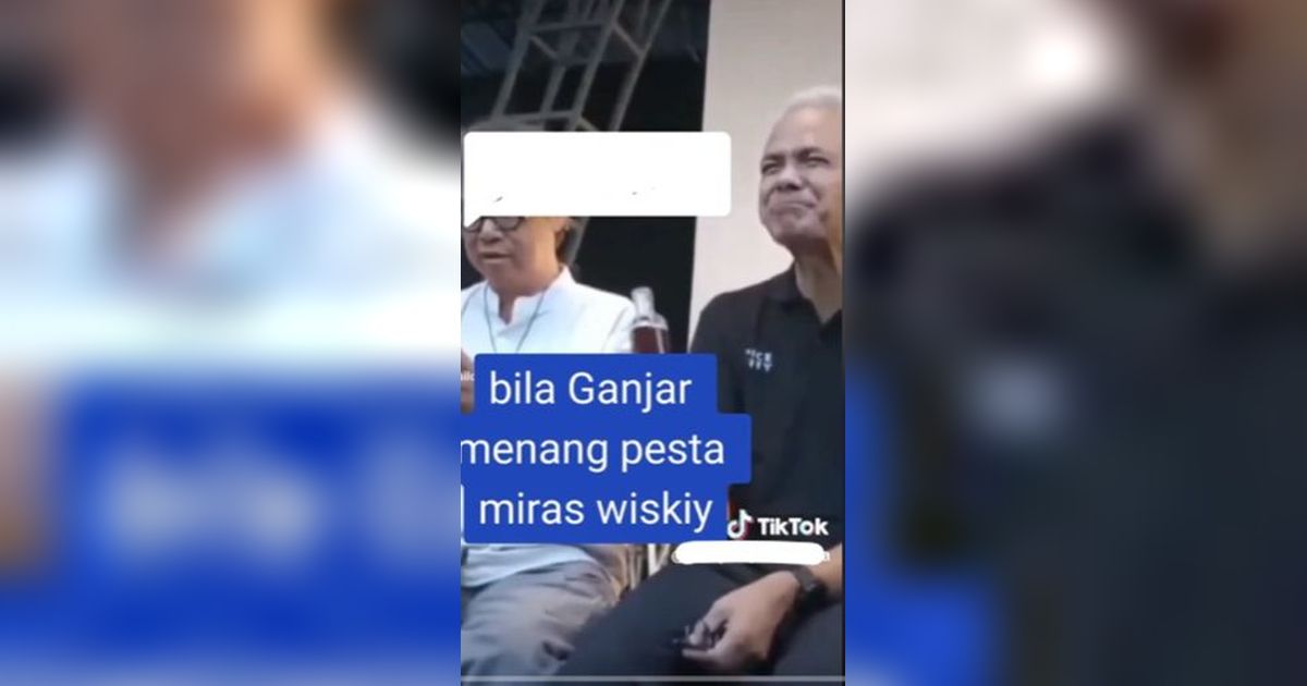 CEK FAKTA: Hoaks Video Ganjar Pranowo Minum Alkohol dan Akan Pesta Miras Jika Menang Pilpres