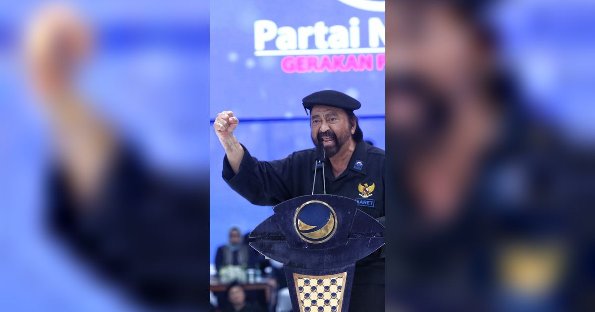 FOTO: Surya Paloh Membara Pimpin Apel Siaga Perubahan Partai NasDem di Gelora bung Karno