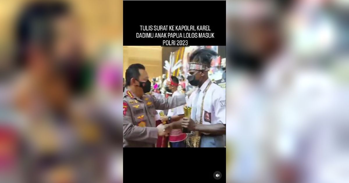 Karel Dadimu Anak Suku Asmat jadi Bintara Polri, Surat Ditulisnya Bikin Hati Kapolri Tersentuh