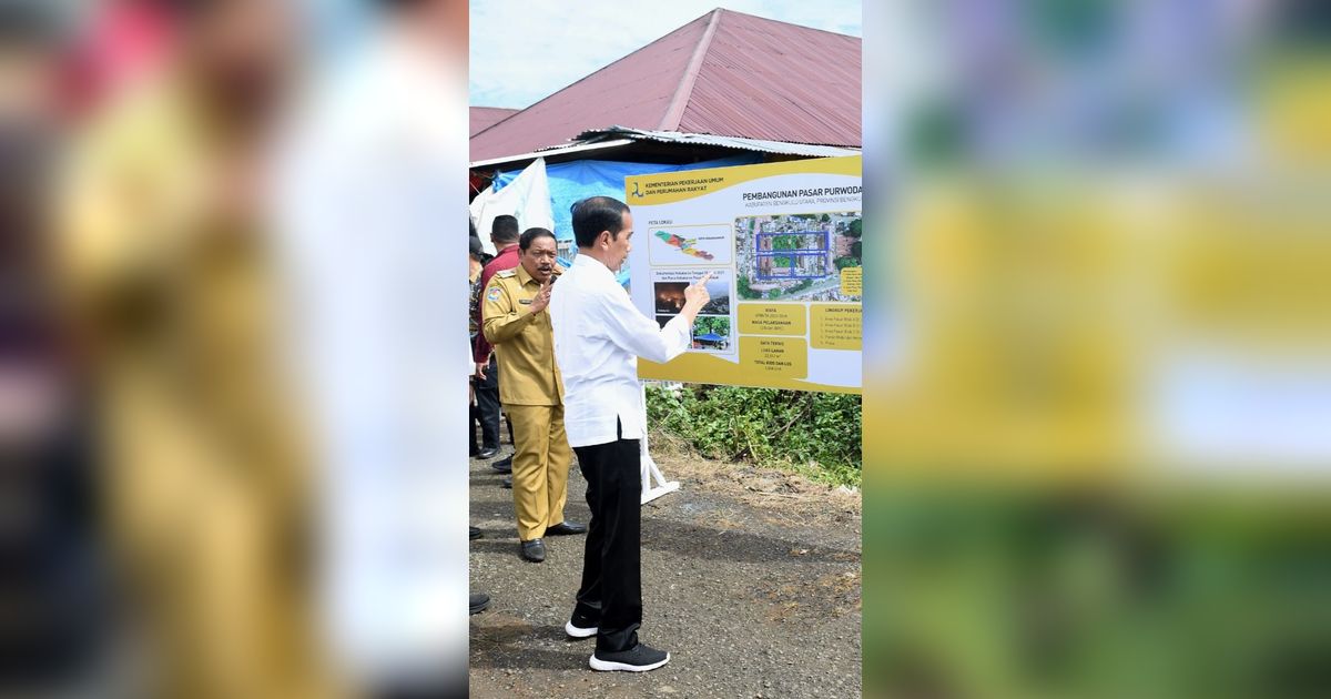 Jokowi Targetkan Revitalisasi Pasar Purwodadi Bengkulu Selesai Awal 2024