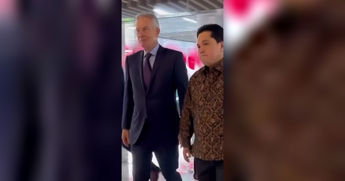 Bertemu Erick Thohir, Tony Blair Bahas Nasib BUMN Usai Pilpres