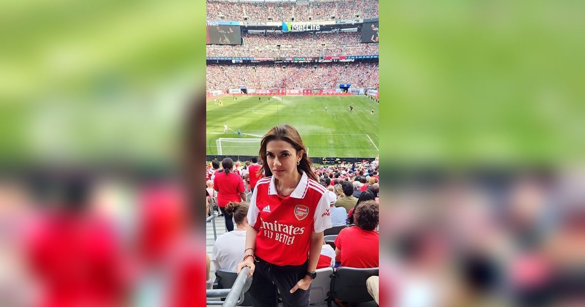 10 Momen Najwa Shihab Nonton Arsenel di Metlife Stadium Amerika Serikat: Disamperin Jauh-jauh tapi Kalah