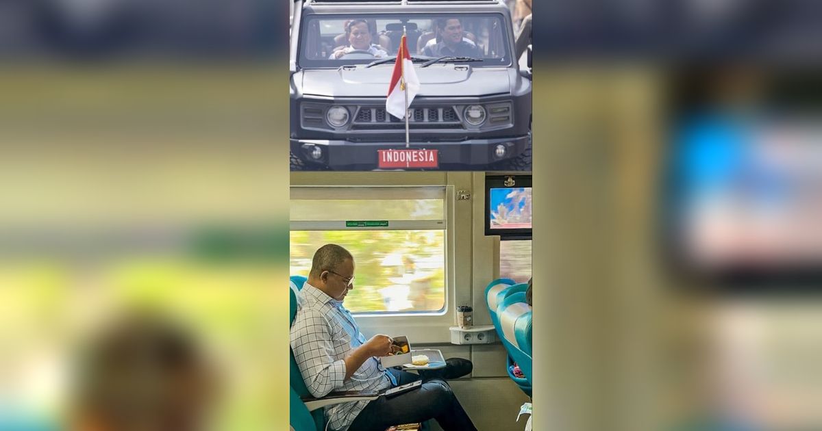 Saat Anies Seorang Diri di Kereta, Prabowo Satu Mobil Bareng Jokowi dan Erick