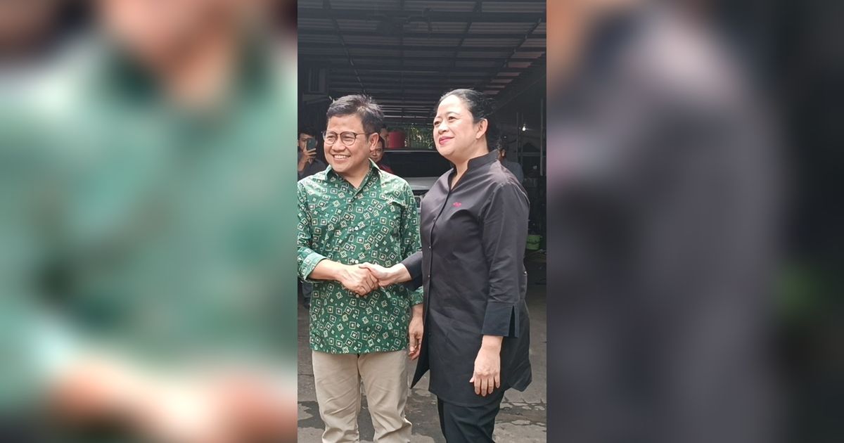 Kompak Berbaju Hijau, Cak Imin dan Istri Sambut Puan Maharani di Rumahnya