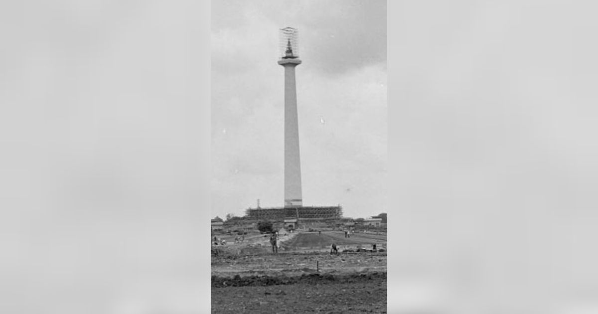 Begini Penampakan Jakarta Juli 1965, Pembangunan Monas Masih Belum Tuntas