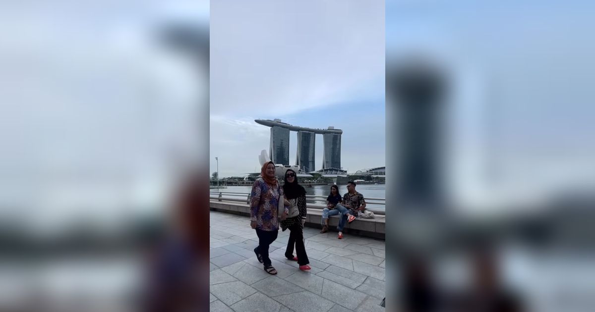 Potret Kompak Mama Amy dengan Ibunda Jeje, Jalan-jalan ke Singapura Ngasuh Cucu