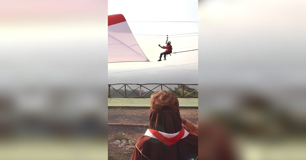 Bupati Subang Rela Bergelantungan saat Kibarkan Bendera Merah Putih Raksasa, Beri Pesan Ini ke Anak Muda