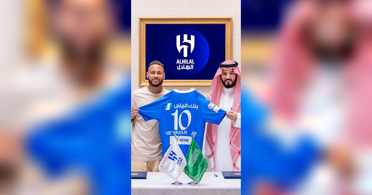 FOTO: Resmi Gabung Al Hilal, Neymar Pecahkan Rekor Transfer Termahal Liga Arab Saudi