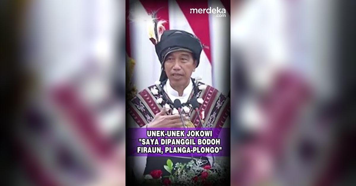 Unek-Unek Jokowi: Saya Dipanggil Bodoh, Firaun, Planga-Plongo