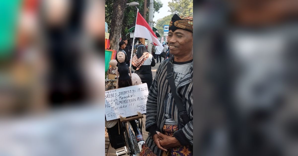 Kakek Ini Naik Sepeda Ontel Selama 3 Hari dari Brebes ke Jakarta Demi Ikut Rayakan HUT RI di Istana