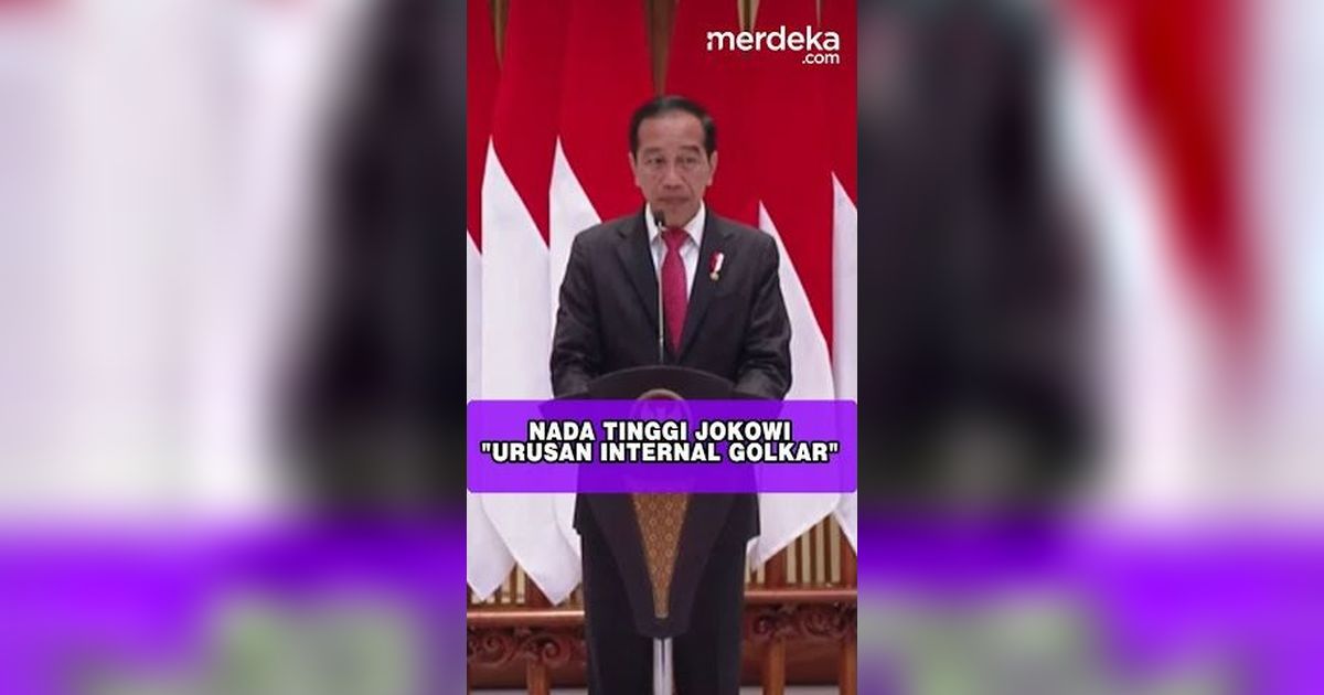 Nada Tinggi Jokowi Ditanya Isu Golkar: Tak Ada Hubungannya Dengan Kita!