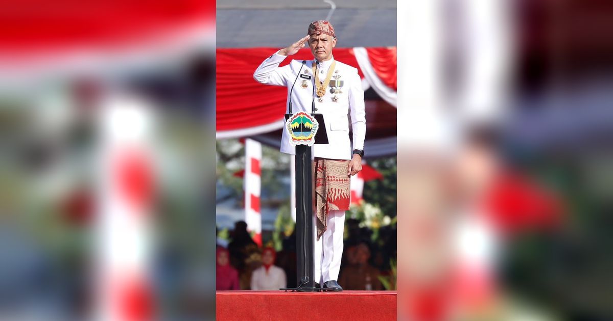 Ganjar Pamit ke Warga Jateng di Upacara HUT RI, Ucapkan Terima Kasih pada Petani dan Buruh