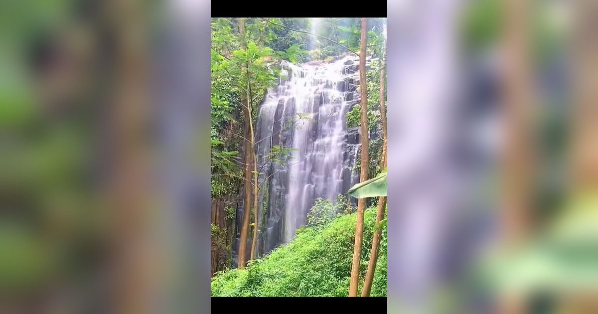 Indahnya Curug Batu Nyusun di Garut, Perpaduan Air Terjun Jernih dengan Bebatuan yang Tersusun Rapi