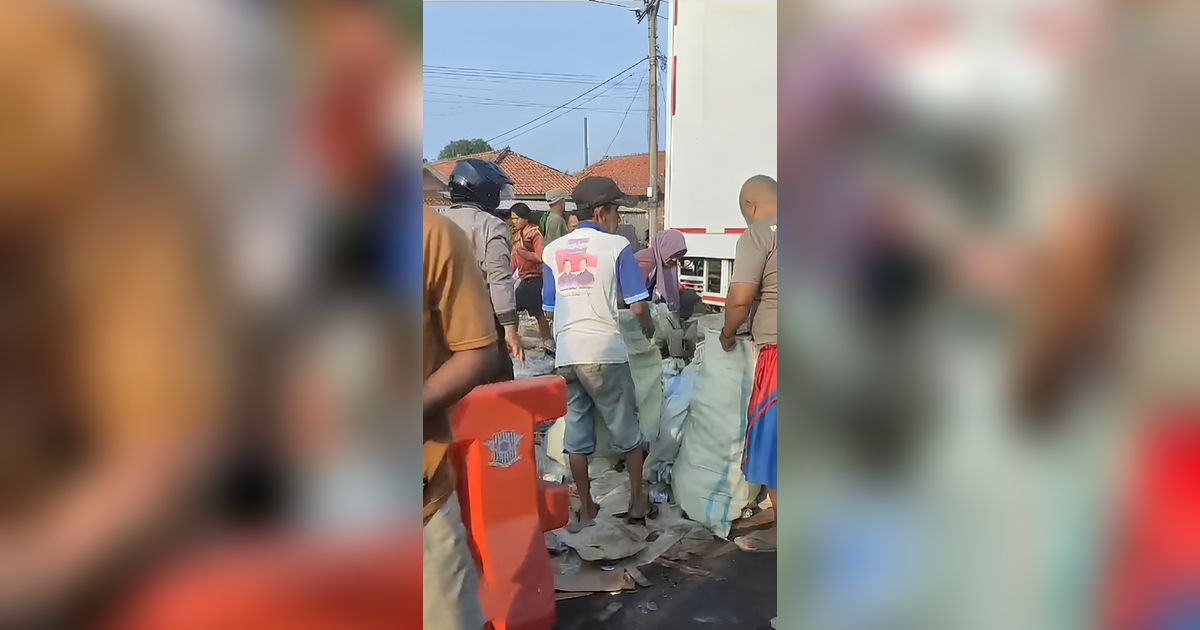 Susu Kaleng dari Truk Kecelakaan di Indramayu Ternyata Dibagikan Gratis, Begini Faktanya