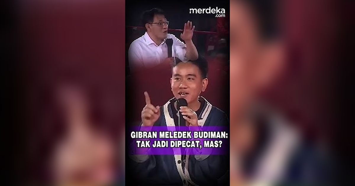 Gibran Meledek Budiman: Tak Jadi Dipecat, Mas?